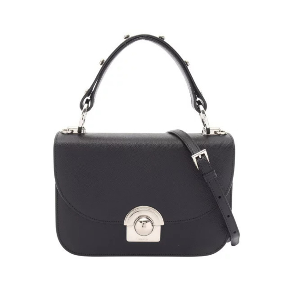 Prada SAFFIANO LUX Handbag Leather Black